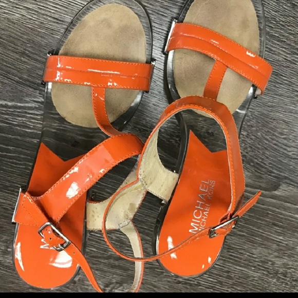 michael kors slippers orange